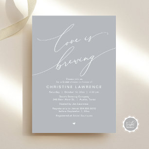 Love is Brewing, Bridal Shower Party Celebration Invitation