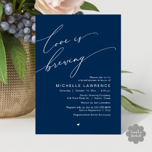 Love is Brewing, Bridal Shower Party Celebration Invitation