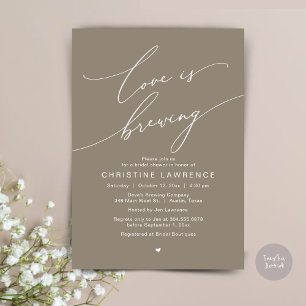 Love is Brewing, Bridal Shower Party Celebration Invitation