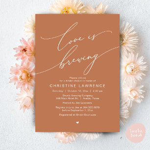 Love is Brewing, Bridal Shower Party Celebration Invitation