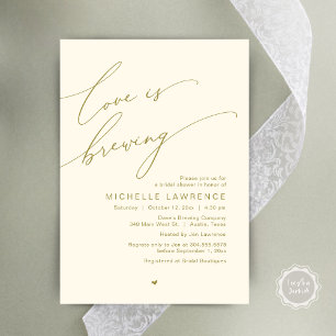 Love is Brewing, Bridal Shower Party Celebration Invitation
