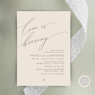Love is Brewing, Bridal Shower Party Celebration Invitation