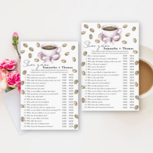 Love is brewing bridal shower Shoe game