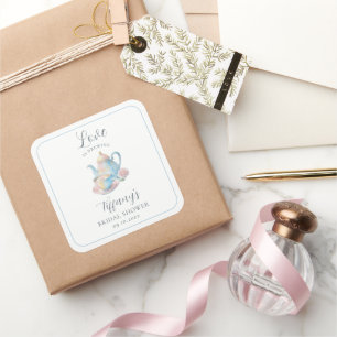 Love is Brewing Bridal Shower Square Sticker