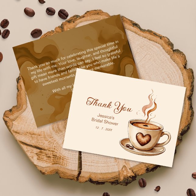 Love is Brewing Bridal Shower Thank You Card (Creator Uploaded)