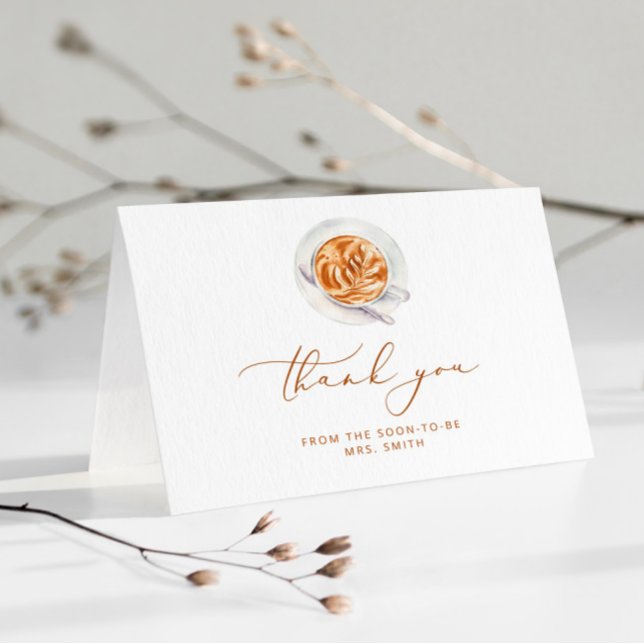 Love is brewing bridal shower thank you card (Creator Uploaded)