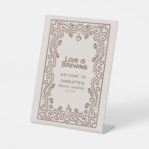 Love Is Brewing Bridal Shower Welcome Sign