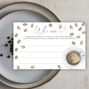 Love is brewing Bridal shower Who am I game Stationery
