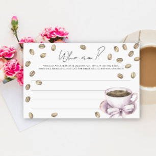Love is brewing Bridal shower Who am I game Stationery