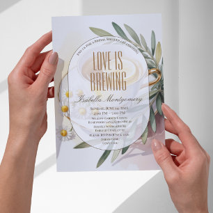 Love Is Brewing Brunch Tea Bridal Shower Invitation