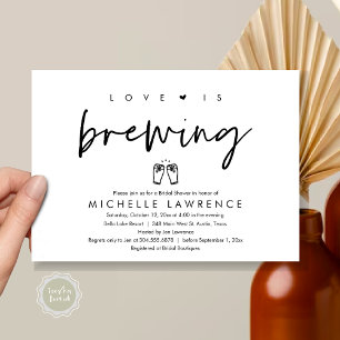 Love is brewing, Casual Beer Party Bridal Shower Invitation