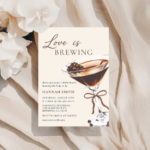 Love is Brewing Chic Martini Bridal Shower Invitation