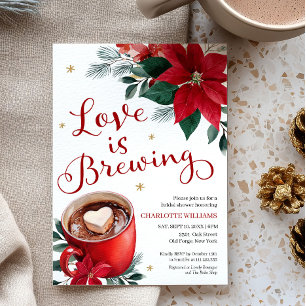 Love Is Brewing Christmas Bridal Shower Invitation