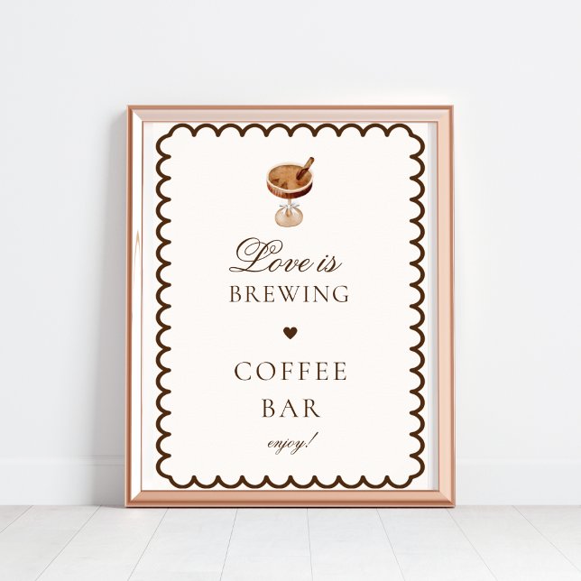 Love is Brewing Coffee Bar Bridal Shower Sign (Creator Uploaded)