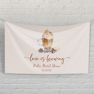 Love Is Brewing Coffee Beans Bridal Shower Banner
