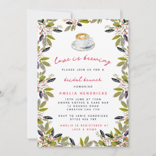 Love is Brewing Coffee Bridal Brunch Invitation
