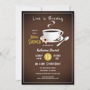 Love Is Brewing Coffee Bridal Invitation