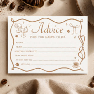 Love is Brewing Coffee Bridal Shower Advice Card