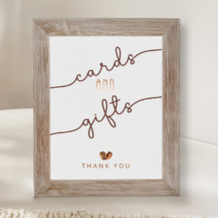 Love Is Brewing Coffee Bridal Shower Cards & Gifts Poster