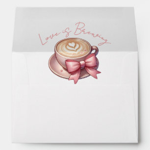 Love Is Brewing Coffee Bridal Shower Envelope