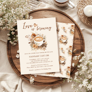 Love is Brewing Coffee Bridal Shower Invitation