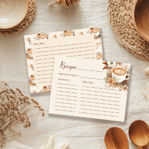 Love is Brewing Coffee Bridal Shower Recipe Card