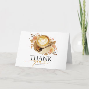 Love Is Brewing Coffee Bridal Shower Thank You Card