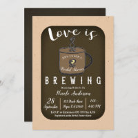 LOVE IS BREWING Coffee Cafe Shop Bridal Shower