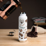 Love is Brewing Coffee Hot and Cold Water Bottle<br><div class="desc">Treat the coffee lover in your life with our "Love is Brewing" themed coffee hot and cold bottle, adorned with charming illustrated coffee house art. This delightful tumbler features illustrations of a latte, coffee beans, hearts, the words "Love is Brewing, " and espresso, creating a cosy and stylish design. Perfect...</div>