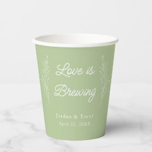 Love is Brewing Coffee Paper cup