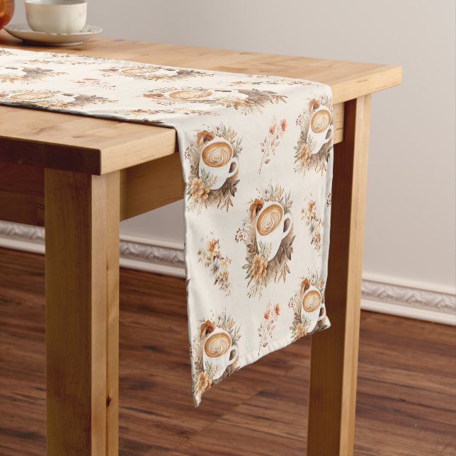 Love is Brewing Coffee  Short Table Runner (In Situ)