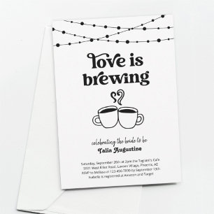 Love is Brewing Coffee Tea Couples / Bridal Shower Invitation