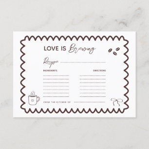 Love is Brewing Coffee Theme Bridal Shower Enclosure Card