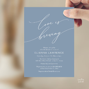 Love is Brewing Elegant Bridal Shower Brewery Invitation