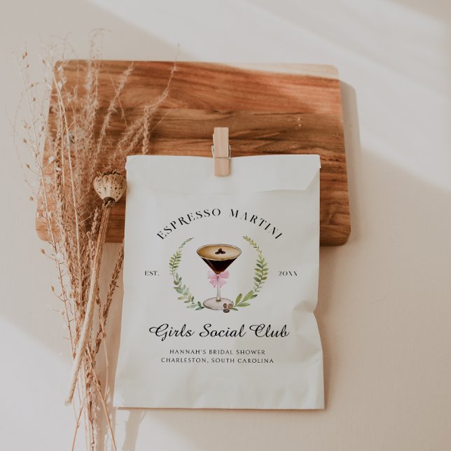 Love is Brewing | Espresso Martini Bachelorette Favour Bag (Creator Uploaded)