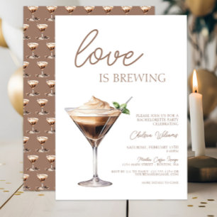 Love is Brewing Espresso Martini Bachelorette Invitation