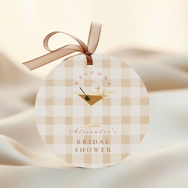 Love is Brewing Espresso Martini Bridal Shower  Classic Round Sticker (Creator Uploaded)