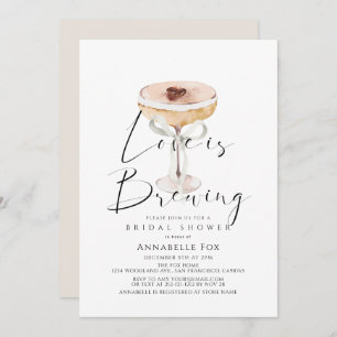 Love is Brewing Espresso Martini Bridal Shower Invitation