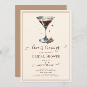Love is Brewing Espresso Martini Bridal Shower   Invitation