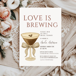 Love is Brewing  Espresso Martini Bridal Shower Invitation