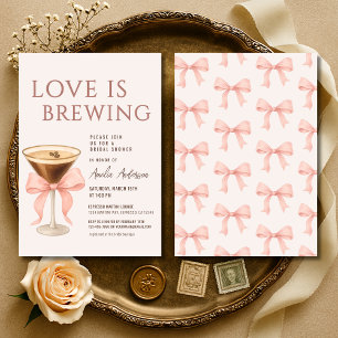 Love is Brewing Espresso Martini Bridal Shower Invitation