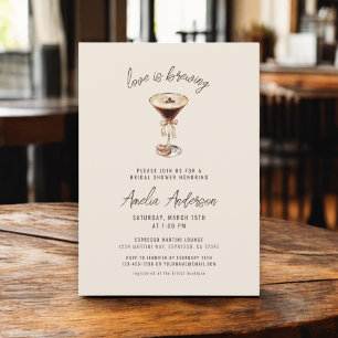 Love is Brewing Espresso Martini Bridal Shower Invitation
