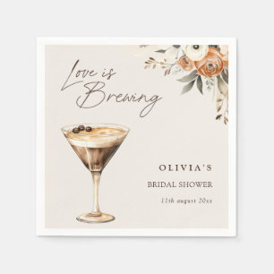 Love is Brewing Espresso Martini Bridal Shower Napkin