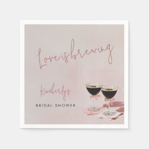Love is Brewing Espresso Martini Bridal Shower Napkin