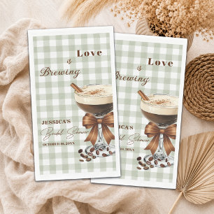 Love is Brewing Espresso Martini Bridal Shower Napkin