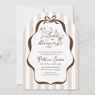 Love Is Brewing Espresso Martini Bridal Shower QR Invitation