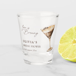 Love is Brewing Espresso Martini Bridal Shower Shot Glass