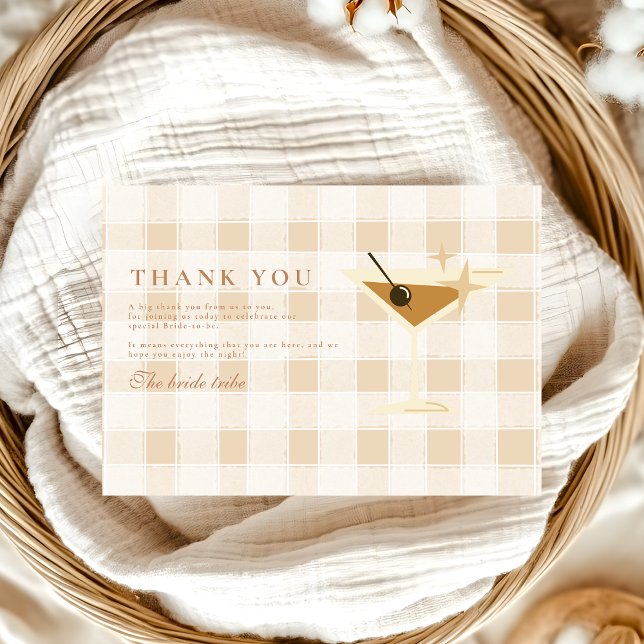 Love is Brewing Espresso Martini Bridal Shower  Thank You Card (Creator Uploaded)