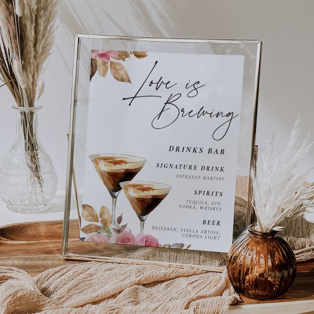 Love is Brewing Espresso Martini Drinks Bar Sign (Creator Uploaded)