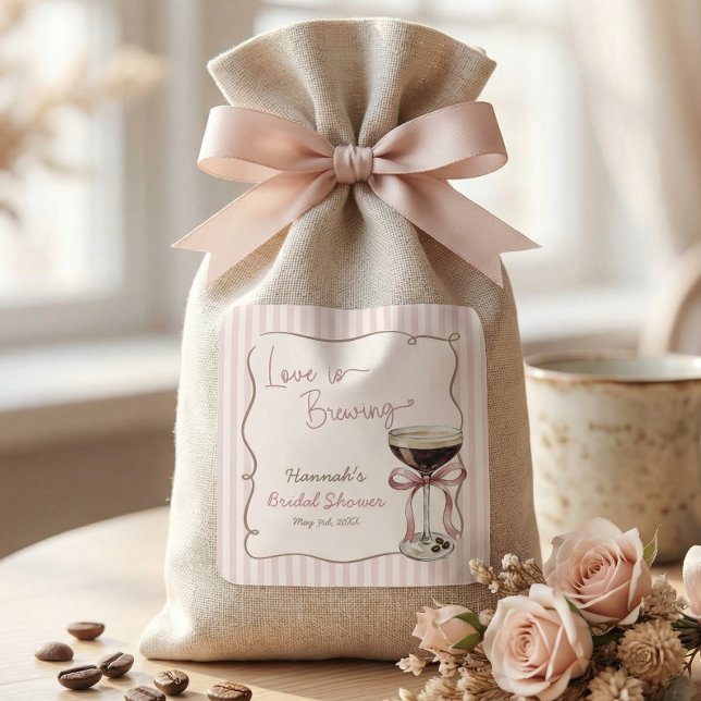 Love is Brewing Espresso Martini Square Sticker (Creator Uploaded)